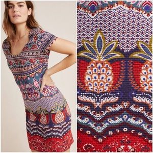 Farm Rio for Anthropologie Georgina dress pineapples size M